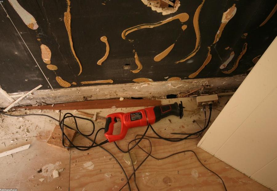 Access openings patched and textured after a whole-home PEX repipe in a Dallas home