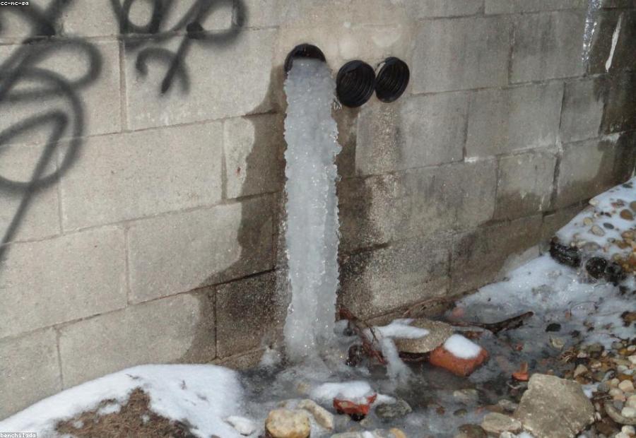 Split pipe caused by hard freeze — a common North Texas failure in attics and exterior walls